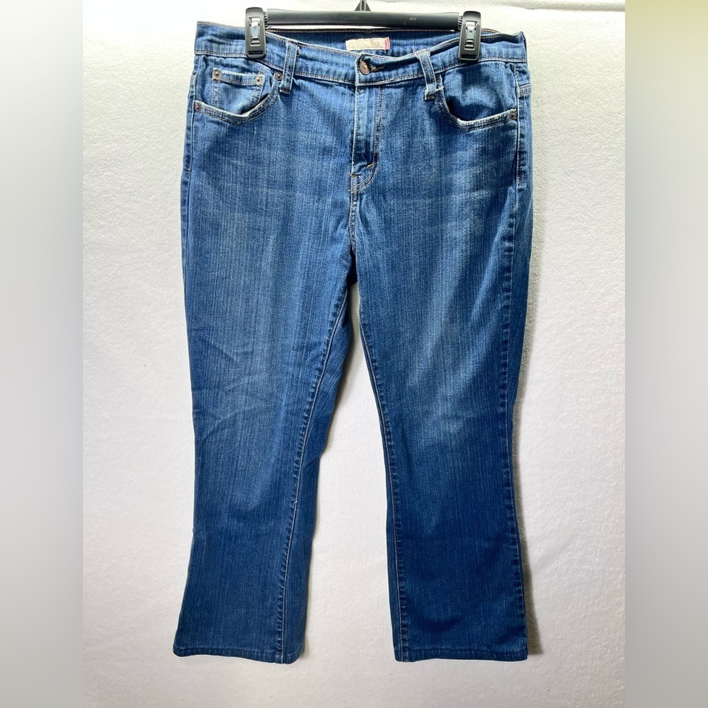 Levi’s 515 Bootcut Jeans Womens 12 Blue Denim Stretch Comfy‎ Pants 2421